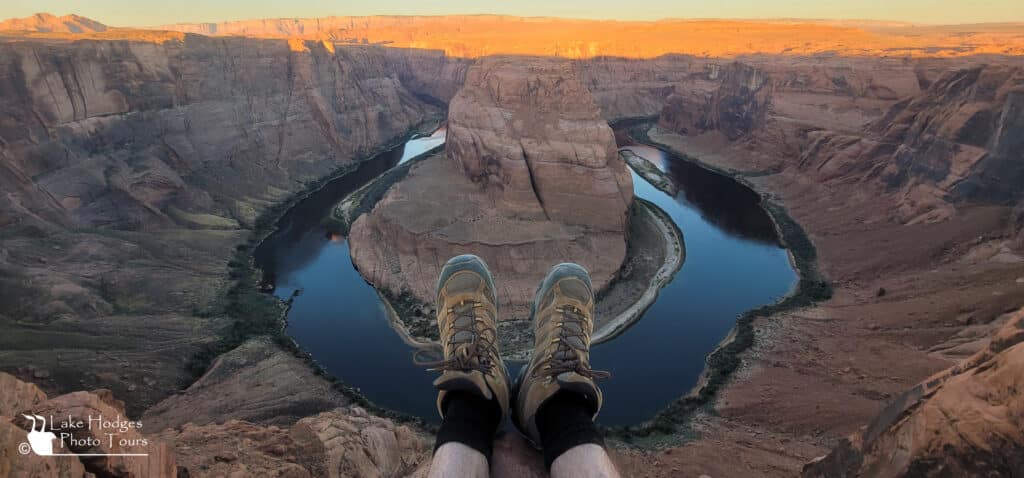 Watching the sunrise from the edge of the Colorado River. https://lakehodgesphototours.com/news-updates/